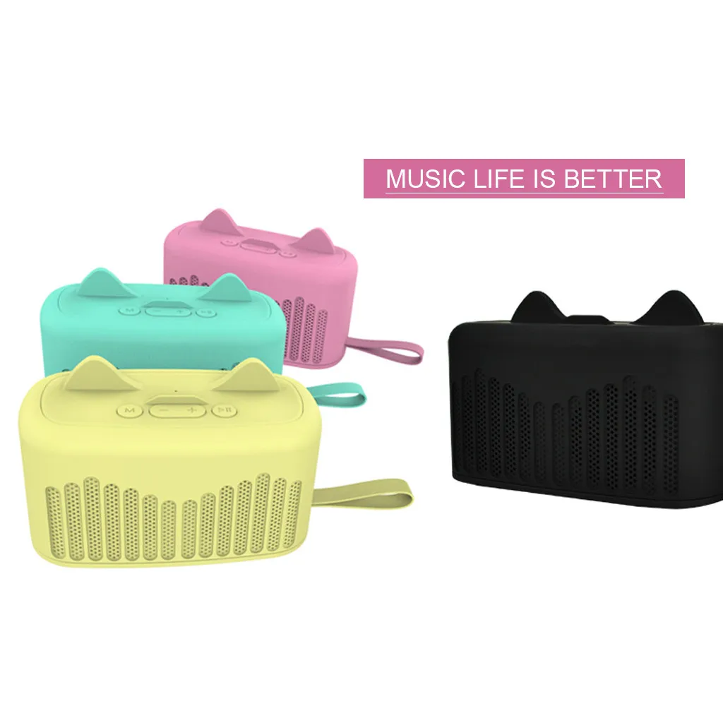 Новые Bluetooth колонки FM Fuctio TF карта и U диск милый кот мультфильм с подставкой звук