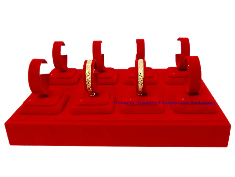 Подставка держатель из красного бархата/дерева 8 C|tray rack|tray storagetray liner |