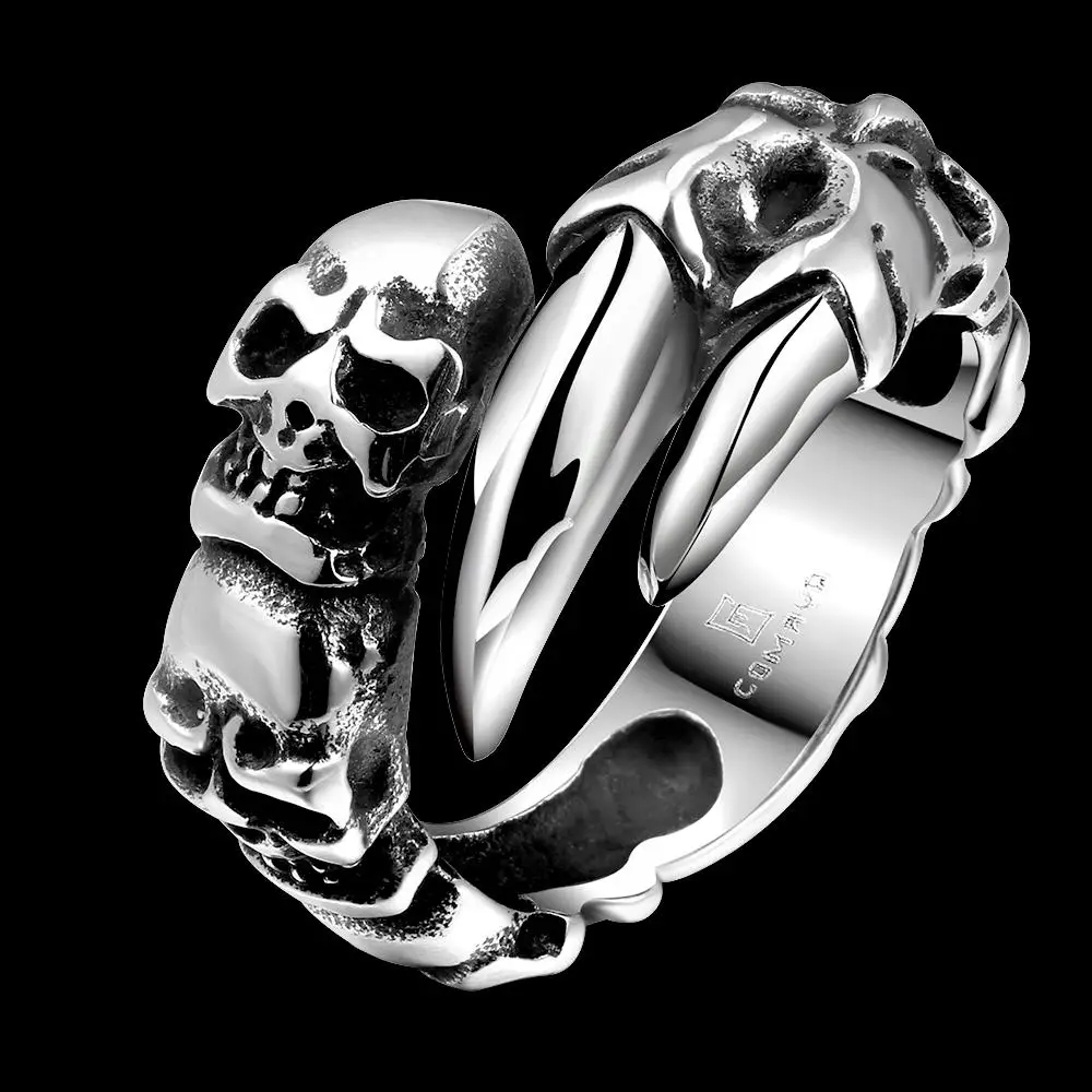 Rvs voor стальной homme мужской Мир warcraft винтажный Череп Скелет anel alliance marque de luxe Polski taki