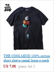 THE COOLMIND, хлопок, короткий рукав, с принтом фукуса, забавная Мужская футболка, повседневная, Круглый ворот, свободная, летняя футболка для мужчин, топы, футболки