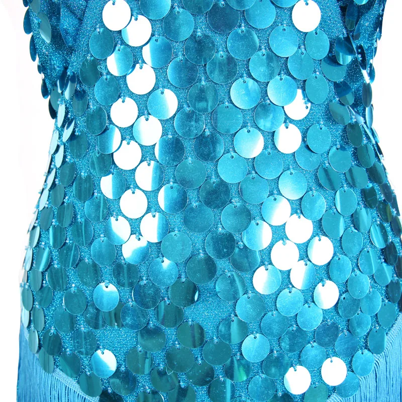 BLINGSTORY женские блестящие Бальные танцевальные платья с кисточками для девушек