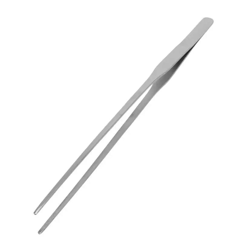 1Pcs Universal 27CM Aquarium Plant Shrimp Reef Tank Stainless Steel Fish Pet Straight Tweezer Crooked Tweezer Cleaning Tool