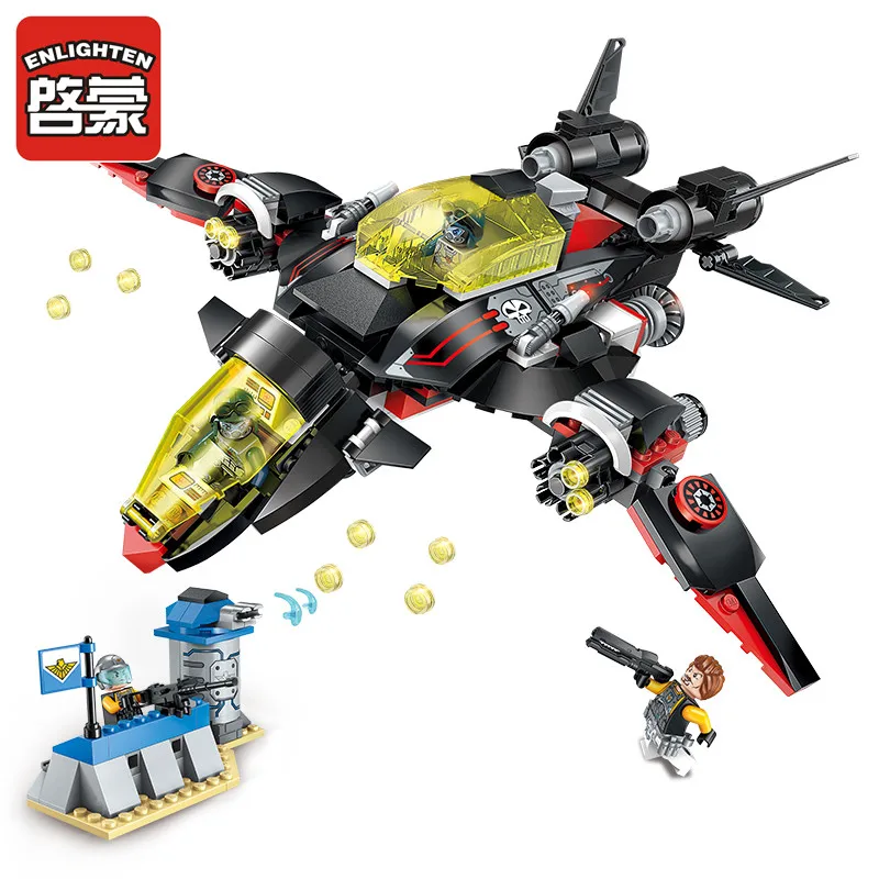 2716 Enlighten строительный блок высокотехнологичная Эра Garma Mecha Man 7 фигурок 1351 шт. развивающие технические Кирпичи Игрушка для мальчика подарок - Цвет: 2716
