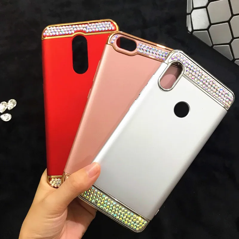 3 in1 Diamond cases For Xiaomi Redmi S2 6 6a 5 plus 4 prime 3x 4x 4a 3s Mi 8 SE A2 Lite mix 2s 5x 6x 5s note 2 cover |