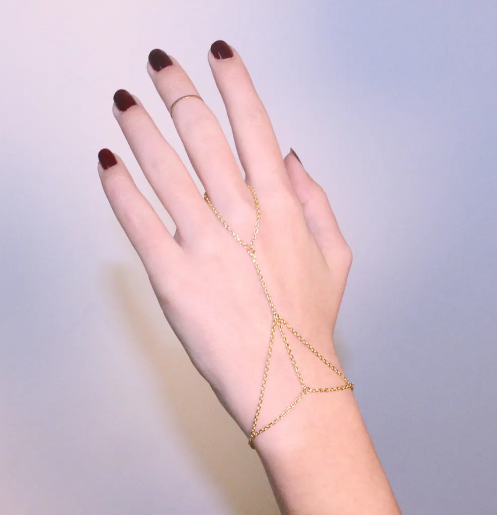 SL051new fashion beat punk hand ring one body chain back jewelry оптом | Украшения и аксессуары
