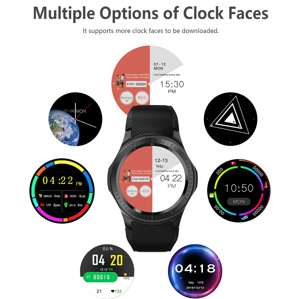 Makibes AT06 4G gps Смарт часы кровяное давление Фитнес телефон слежения Android 7 1 600 мАч