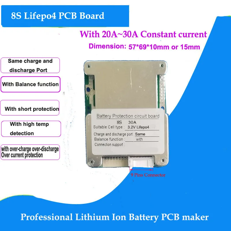 Батарея BMS 8S 24 В 29 2 в Lifepo4 с постоянным рабочим током 25 А для аккумулятора e bike | Интегральные схемы -32354545682
