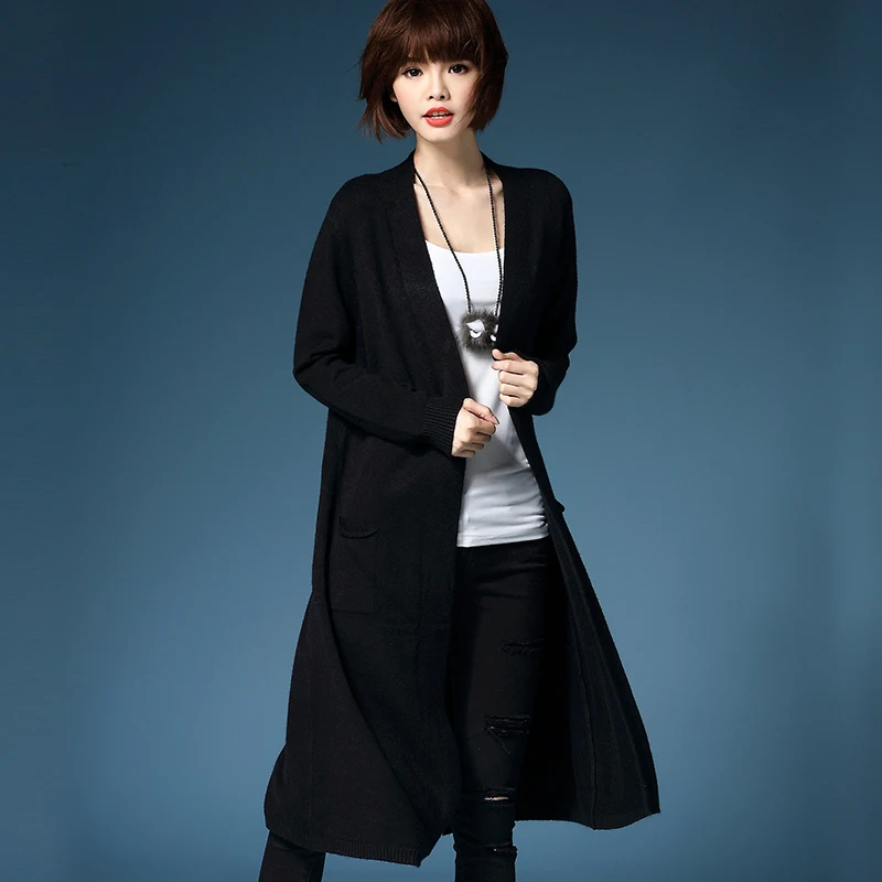 Mivi бренд Для женщин Кардиганы для свитер вязаный длинный Mujer повседневная