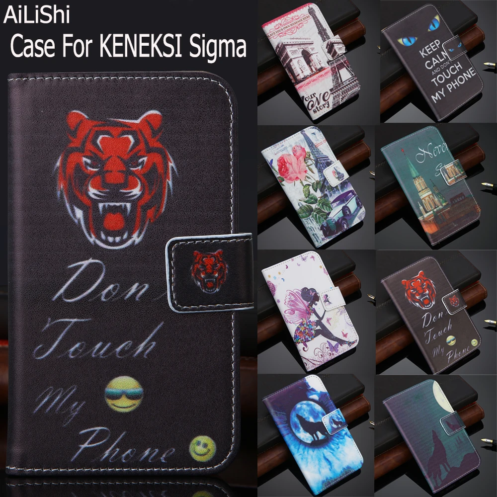 Ailishi фабрики! Чехол для KENEKSI Sigma Роскошные Флип роспись кожаный чехол Exclusive 100%