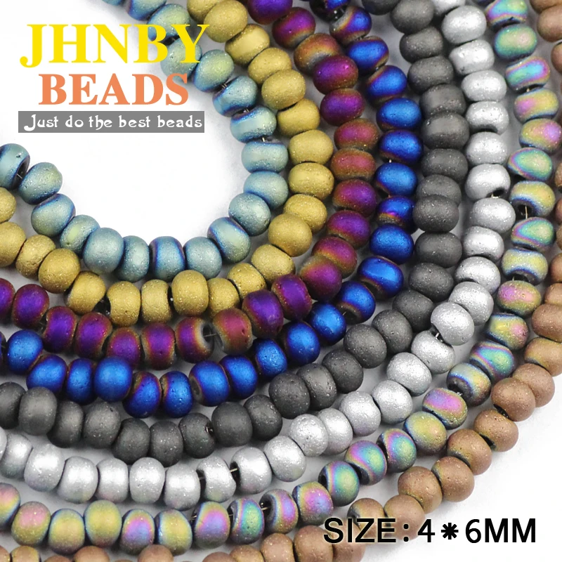 Круглые бусины JHNBY из матового австрийского хрусталя 4x6 мм 100 шт.|loose beads|austrian crystal