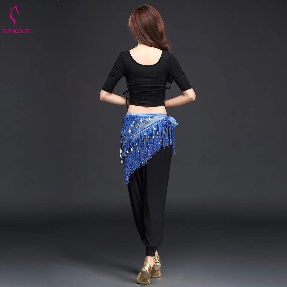 Женский костюм для танца живота тренировочная одежда йоги индийский топ с ремнем