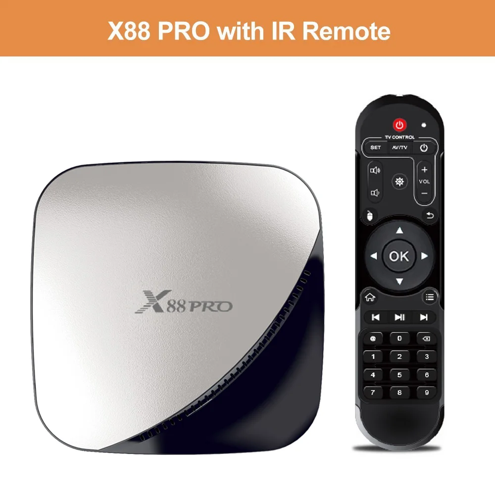 ТВ приставка Android 9,0 Smart tv BOX X88 Pro 4 ГБ ОЗУ 32 ГБ/64 Гб/128 Гб ПЗУ Android tv BOX 4K 60fps RK3318 ТВ приставка Google Netflix Youtube