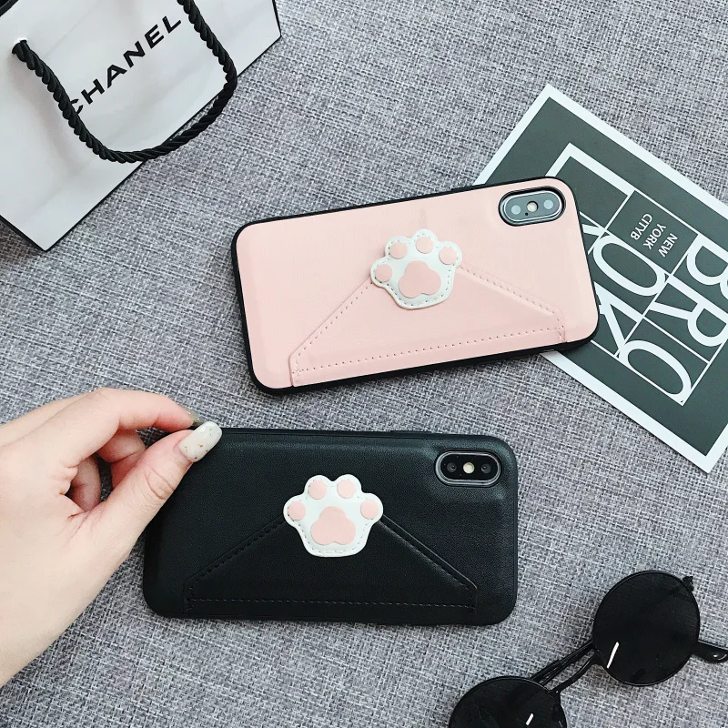 Роскошный модный Чехол бумажник для хранения iPhone SE 8 7 Plus XR XS MAX чехлы из