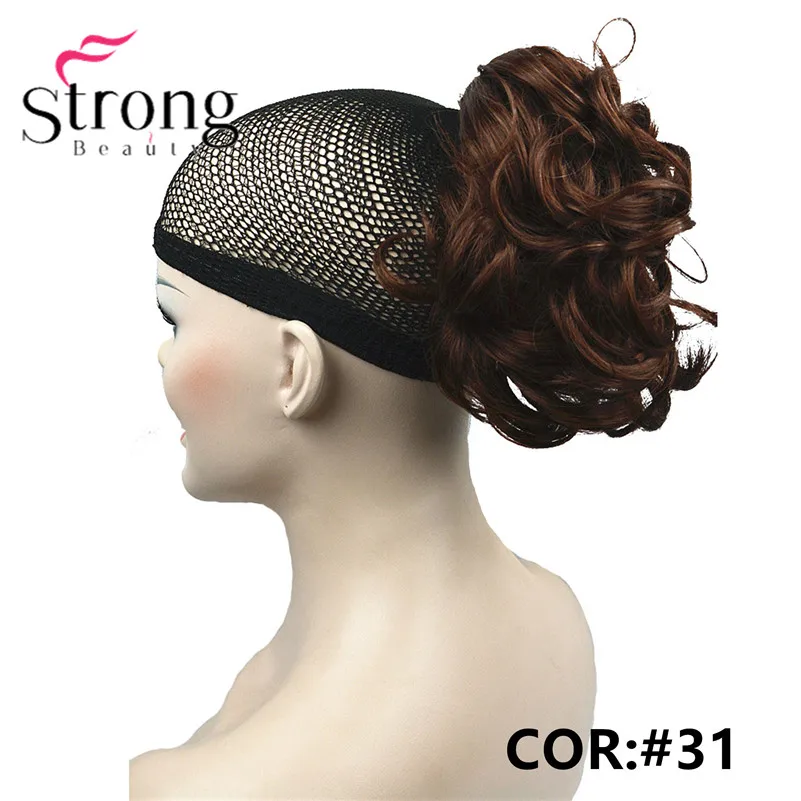 StrongBeauty, короткий конский хвост, накладные волосы, синтетические волосы, волнистые, на заколках, накладные волосы, цвет на выбор