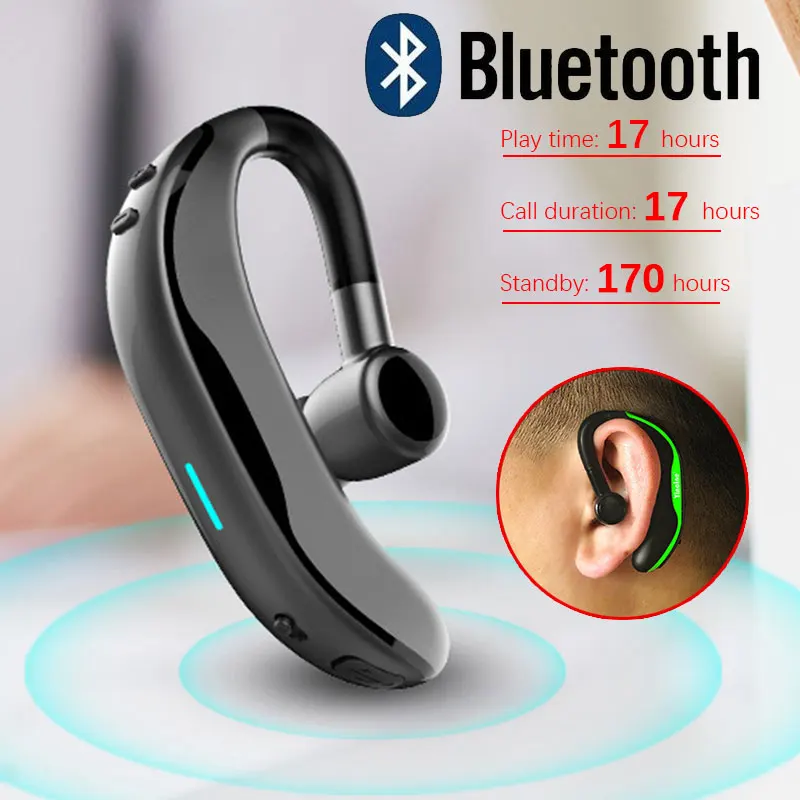 

New F600 Wireless Bluetooth Headphones Single Stereo Headset Business Bluetooth Earphones with Mic for iPhone Samsung Xiaomi