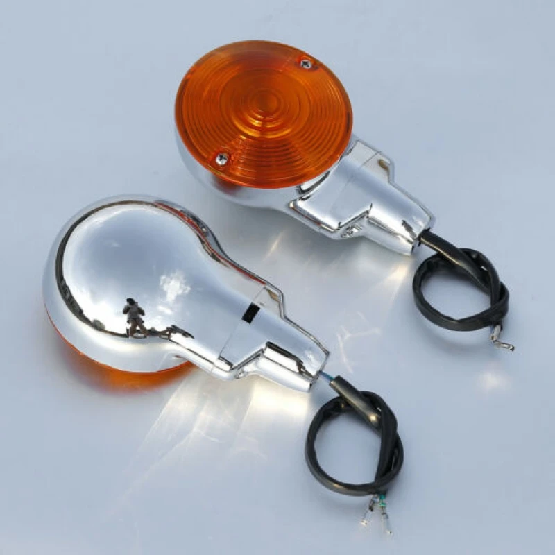 Хромированная пара ABS Передние плоские указатели поворота для Harley Touring Road King Glide