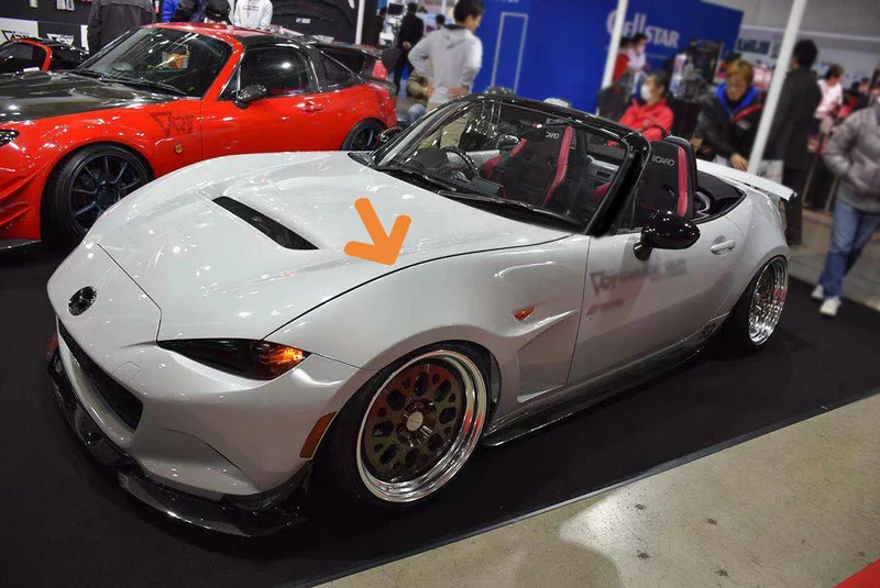 Авто-Стайлинг для Mazda MX5 Miata ND ГВ Стиль углеродное волокно передней вентилируемый Fender+ 3 мм глянцевая отделка колеса клеш комплект расширителей колесных арок крышка