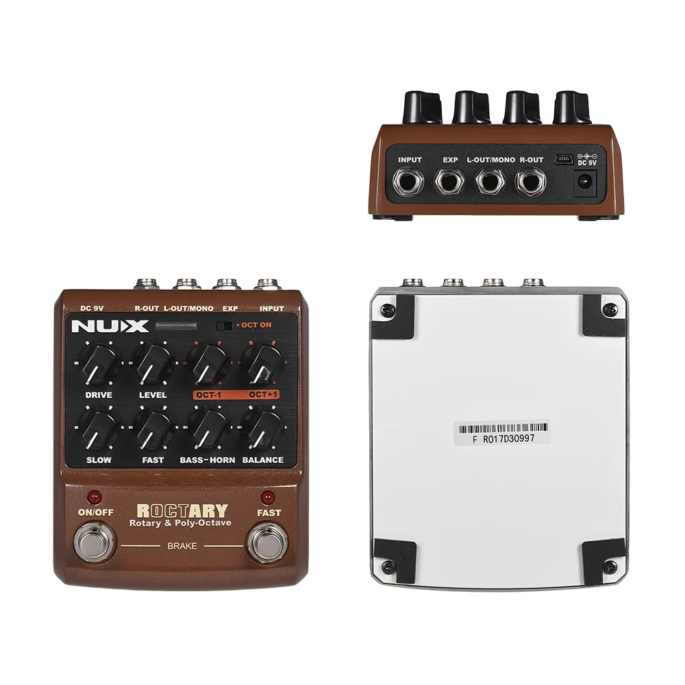 Ротационный акустический симулятор NUX roc5 FORCE 2 в 1 Stompbox и полифоническая Octave педаль