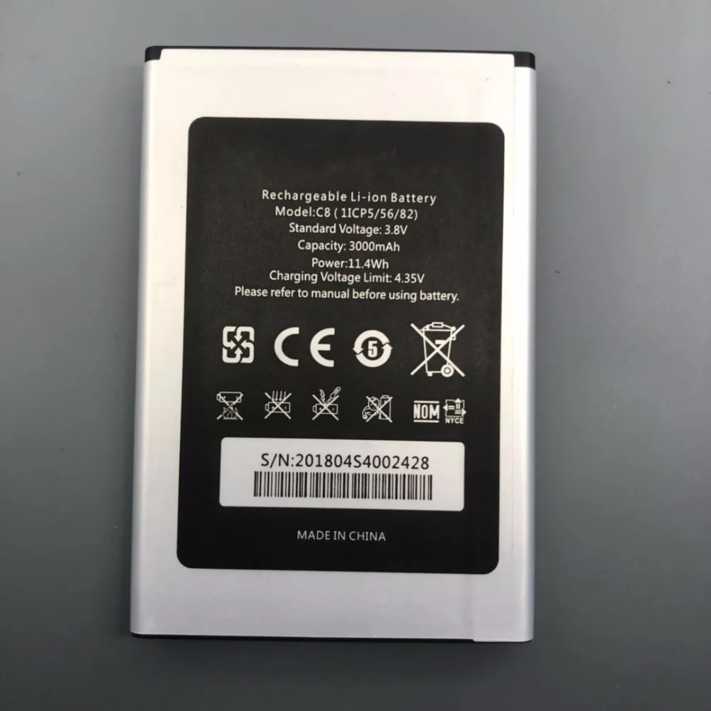 Ночной клуб... батареи мобильного телефона OUKITEL C8 аккумуляторной 3000 мАч долгое