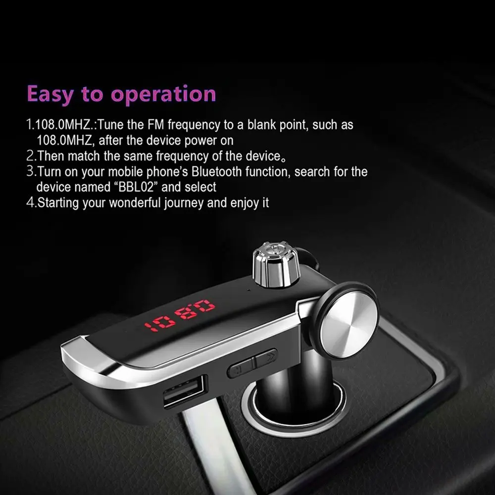 2 USB Автомобильное зарядное устройство Handsfree Bluetooth автомобильный комплект