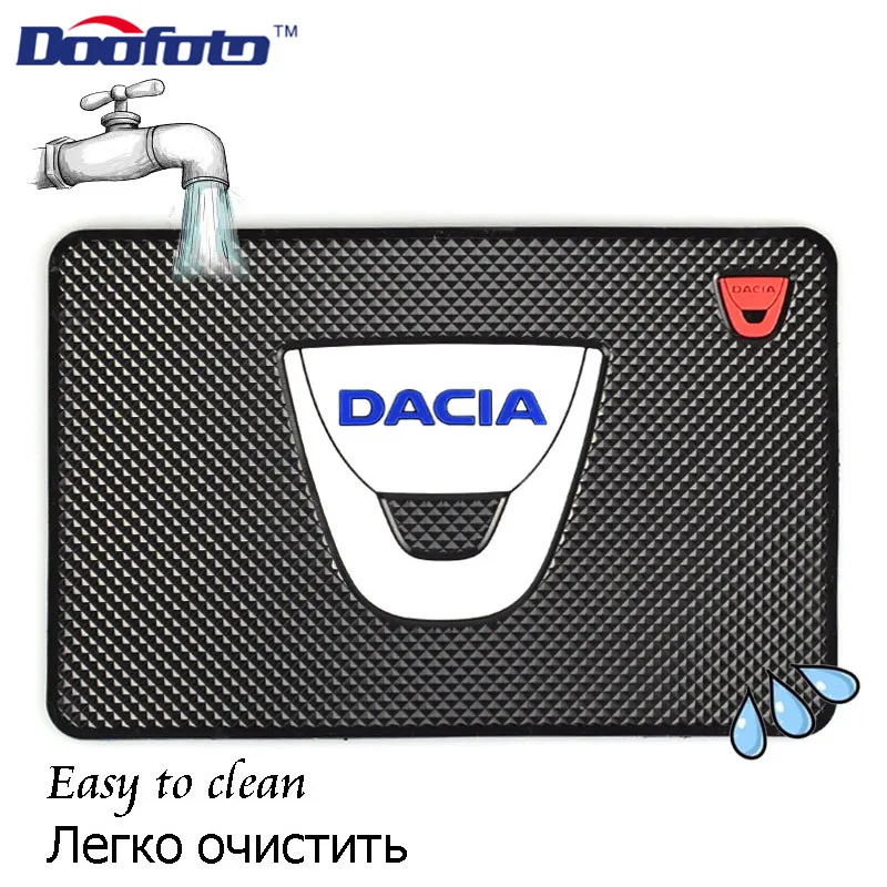 Doofoto Авто Стайлинг наклейки ПВХ коврики значок с эмблемой для Dacia Duster Logan Sandero Lodgy колодки Интерьер Автомобильные аксессуары стиль