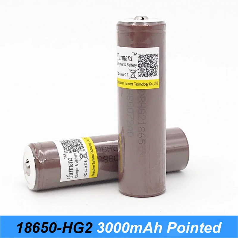 Оригинальный 18650HG2 3000 мАч с заостренным без PCB перезаряжаемый аккумулятор для