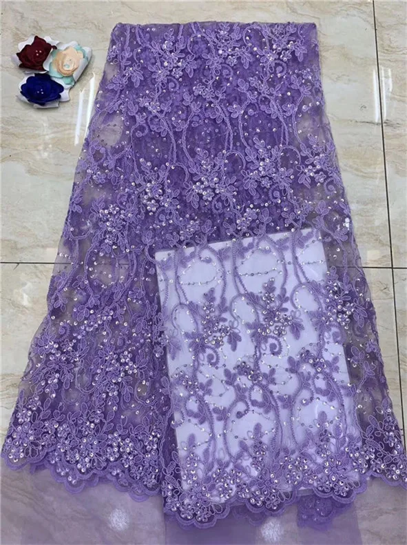 Кружевная ткань французский Тюль с желтым цветком и блестками для свадебного