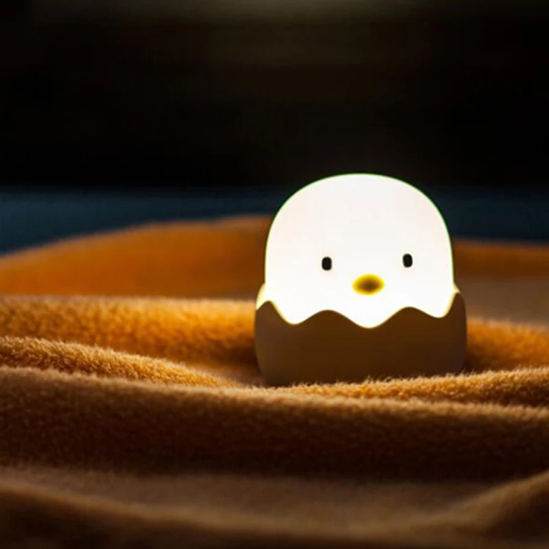 3D LED яичная скорлупа курица ночник тумблер силиконовая лампа для спальни