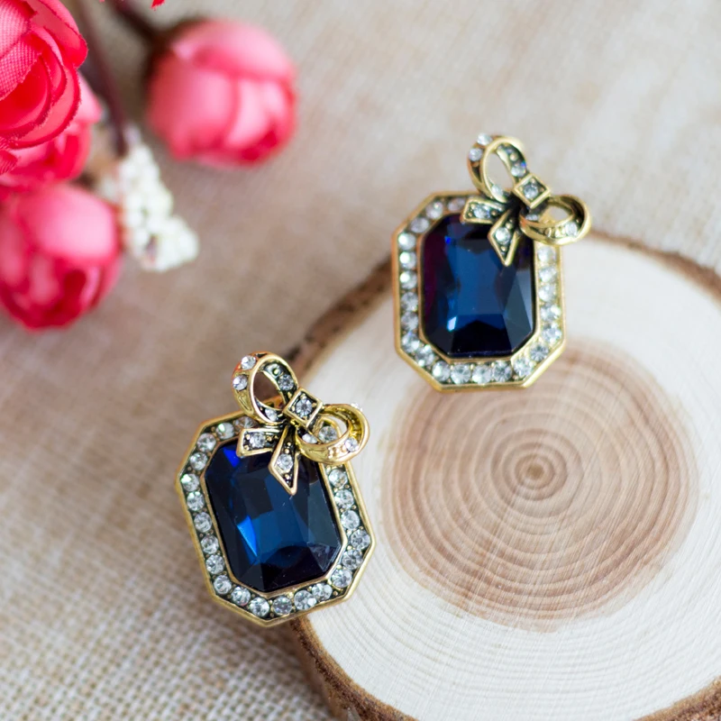 Галстук-бабочка Серьги Горячая Новинка панк часть бар Кристаллические серьги