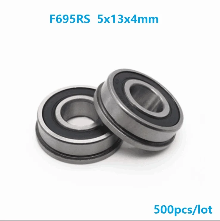 

500 шт./лот резиновый уплотненный F695-2RS F695RS 5x13x4 мм F695 2RS фланцевый фланец глубокий шаровой подшипник миниатюрный 5*13*4