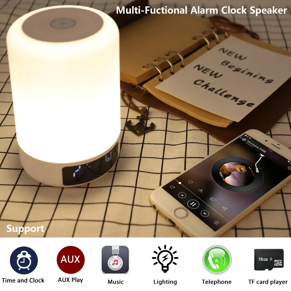 TOPROAD Красочный Светодиодный свет Bluetooth Динамик портативная беспроводная