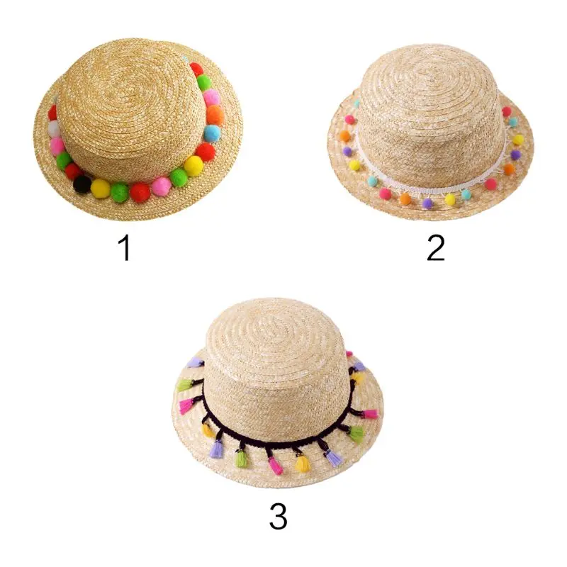 Женская летняя соломенная шляпа с козырьком в Корейском стиле Boho милая Радужная
