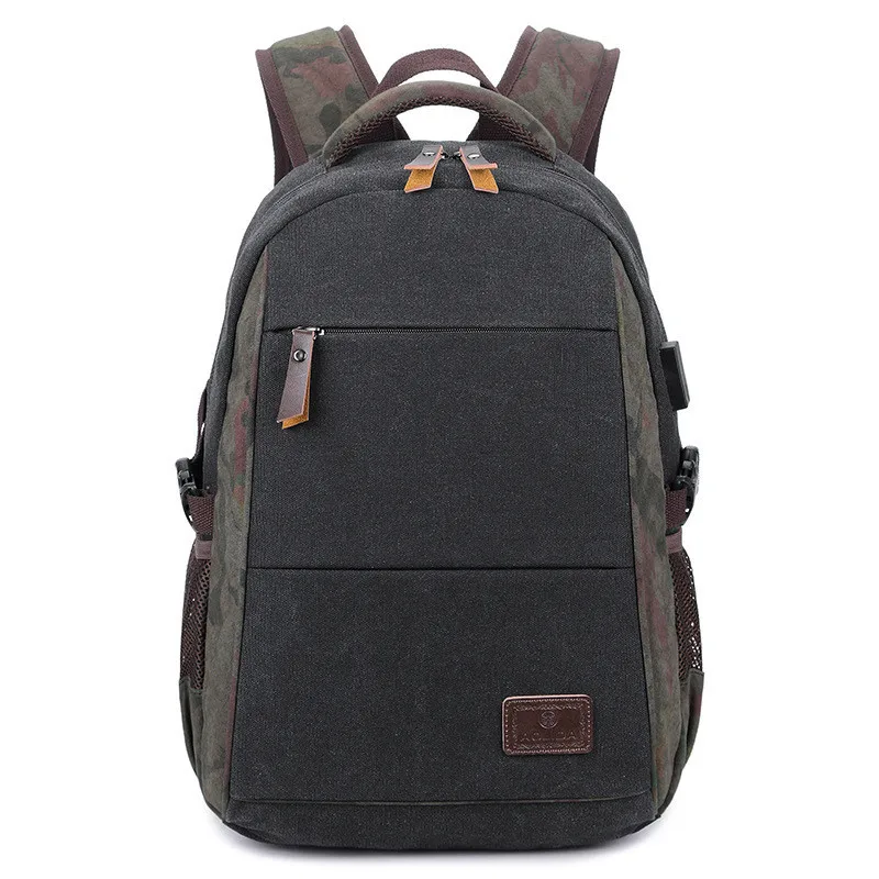 black Для женщин Внешний USB зарядки рюкзак Для мужчин мужской Mochila Escolar девушки рюкзак для ноутбука школьные сумки рюкзак для подростков - Цвет: black