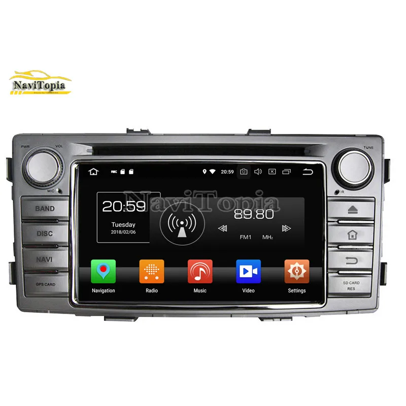 NAVITOPIA 6 2 дюймов 4G + 64G Восьмиядерный Android 9 0 автомобильный dvd плеер для Toyota Hilux 2012