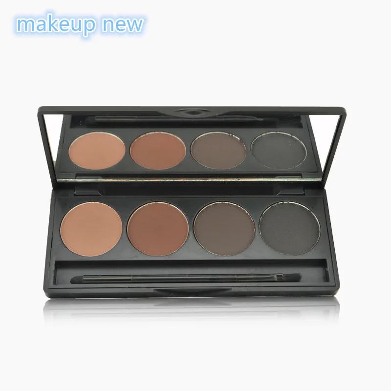Профессиональная водостойкая пудра для бровей Danni Cosmetics 4 цвета Палетка + кисть