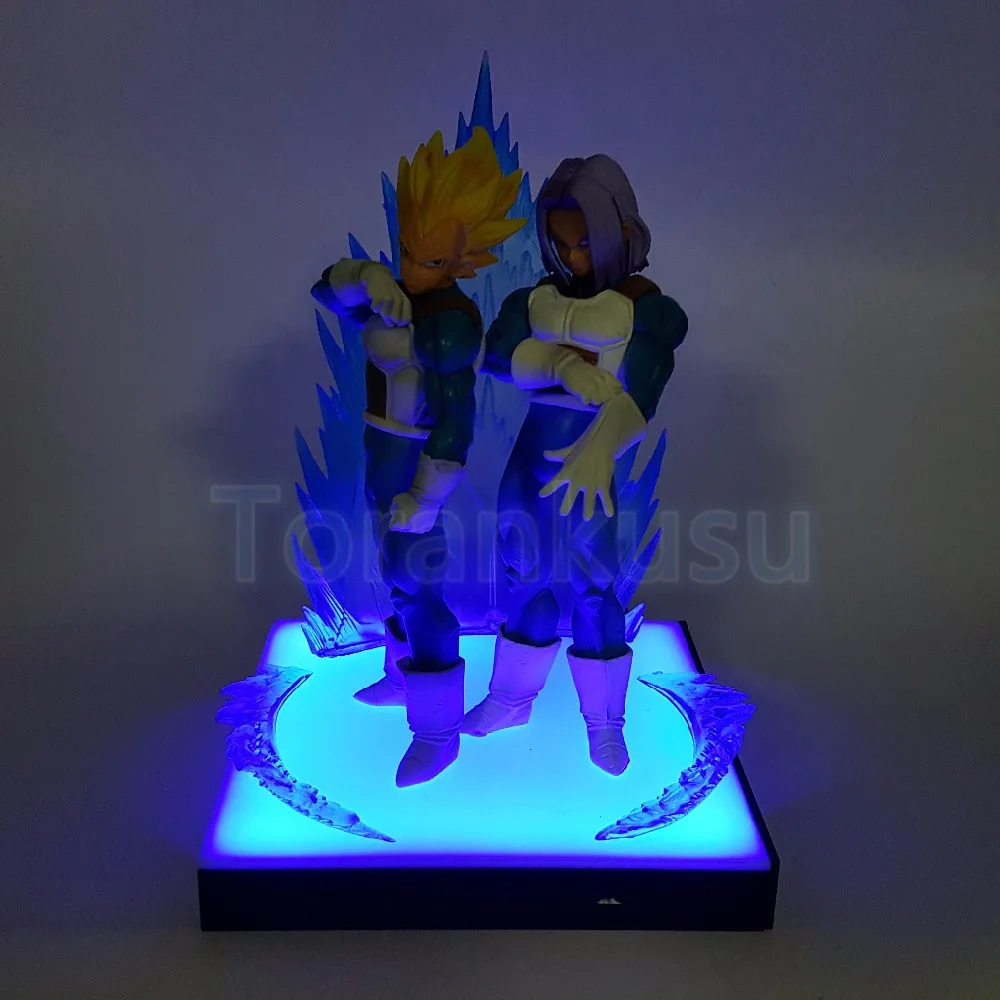 Dragon Ball Z фигурки Вегета стволы ROS отец сын LED База DIY дисплей игрушка Супер Saiyan