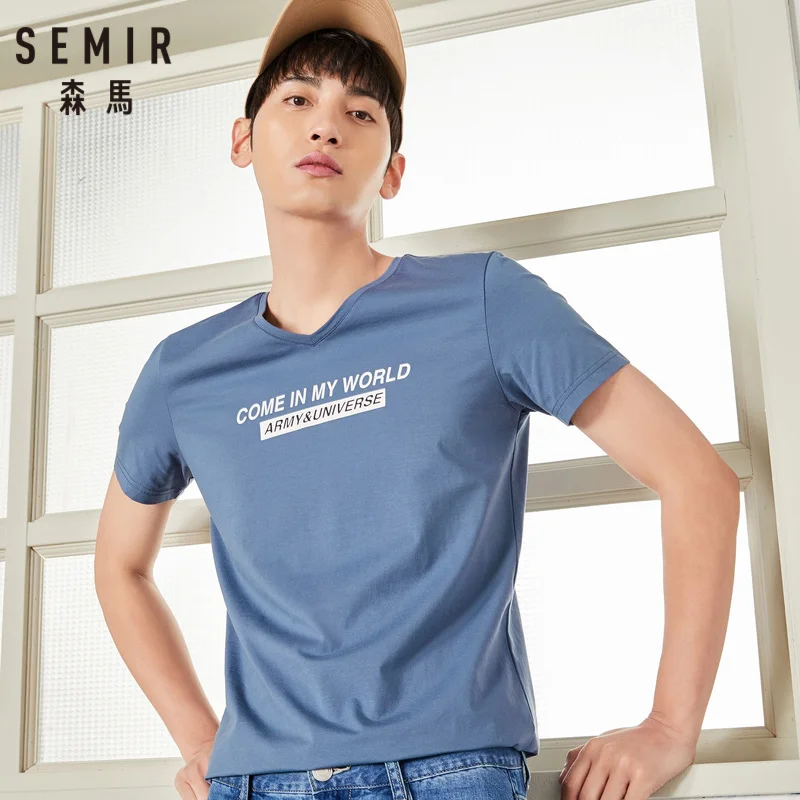 SEMIR мужские футболки плюс размер футболка Homme летние с коротким рукавом Camiseta |