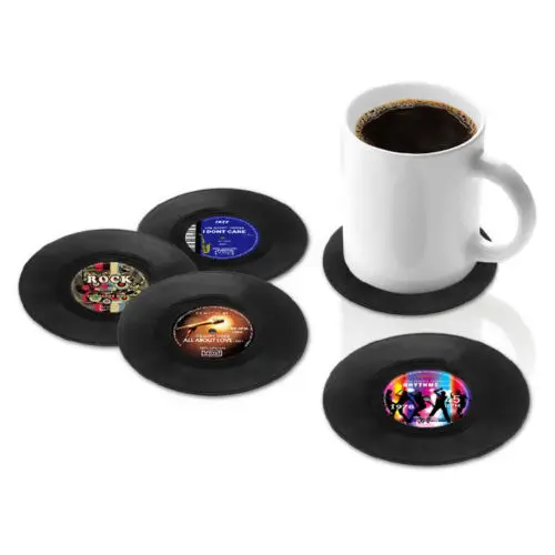 Новинка В стиле ретро силиконовые Стекло Противоскользящий коврик Декор Кофе