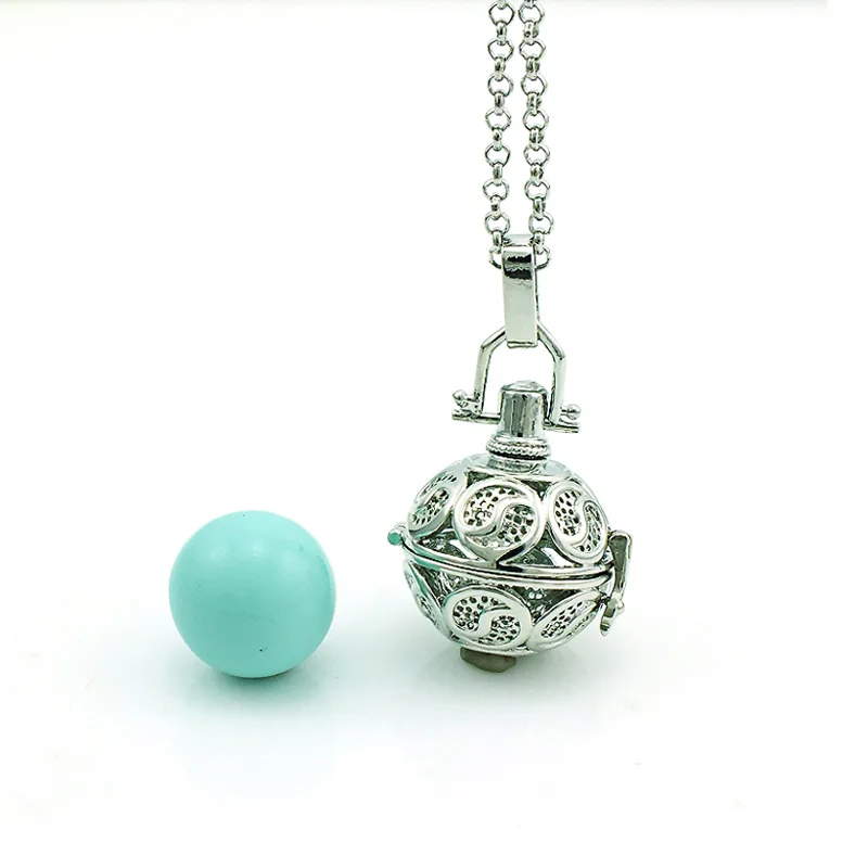 JINGLANG жемчужная клетка кулон ожерелье Ангел детский колокольчик Музыкальный шар