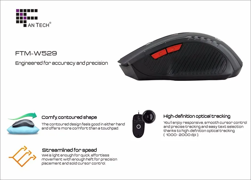 Стиль для Fantech W529/W4 2,4 ГГц Беспроводная мышь уникальная 6 d игра, скайп, инженерия человеческого тела, офис мыши