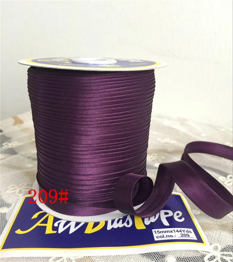 Col No.209 5/"(15 мм) X25Yards/карта атласная косая лента, AW бренд ручной работы для пошив одежды «сделай сам» и обрезки - Цвет: Col No.209