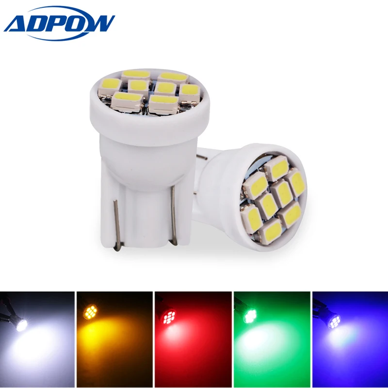 T10 светодиодная клиновидная лампа 8SMD 8LED 8 SMD 1210 LED W5W WY5W 2825 автомобильная
