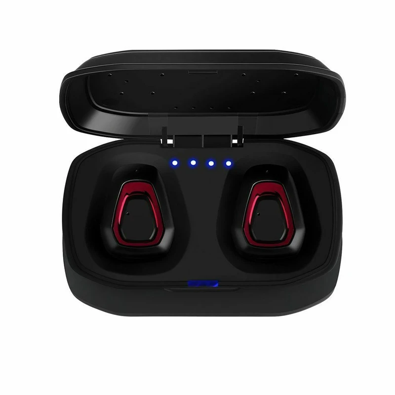 Red XGODY A7 настоящие беспроводные TWS наушники Bluetooth 5,0 наушники с микрофоном зарядное устройство коробка громкой связи Наушники-вкладыши гарнитура для телефона - Цвет: Red