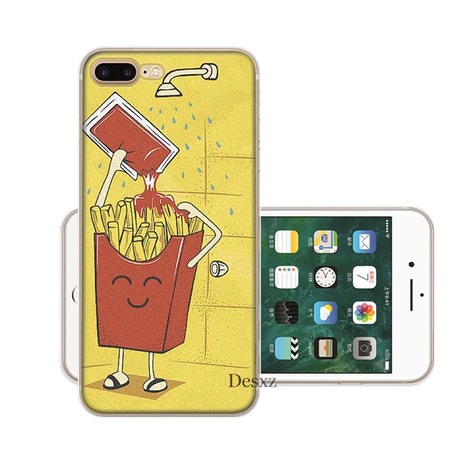 Чехол для телефона iPhone 11 Pro 7 8 6 6s Plus X XR XS Max 5 5S SE чехол фри бургер пицца | Мобильные