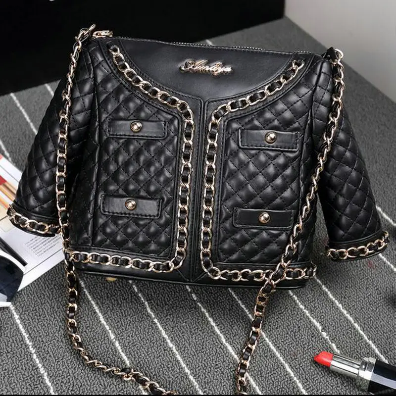 Trong модная Персонализированная Женская креативная куртка Сумка Черный цвет