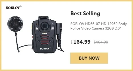 BOBLOV PD50 HD 1296P носимая камера с ИК ночным видением 32GB / 64GB карманная полицейская камера безопасности- видеорегистратор