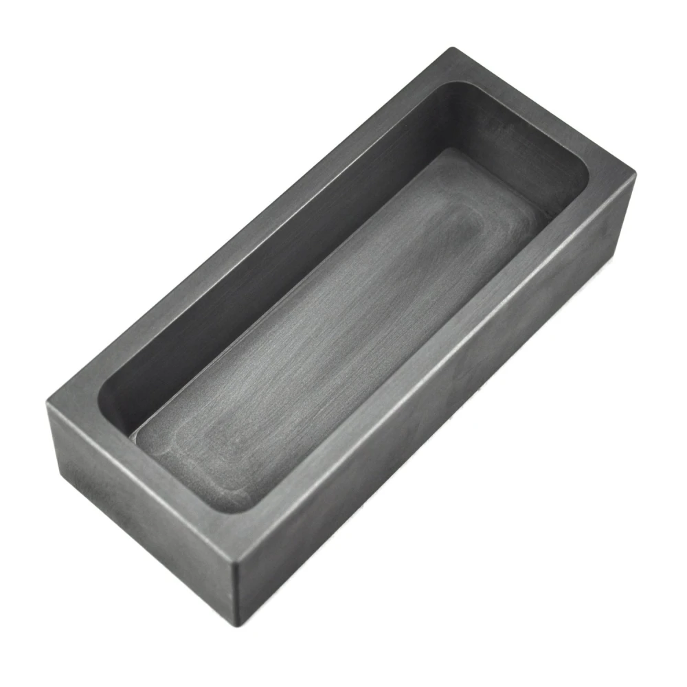 

High Purity Refining Graphite Casting Melting Ingot Mold for Gold Silver Metal 125x60x40mm for 2150g Gold / 1100g Silver