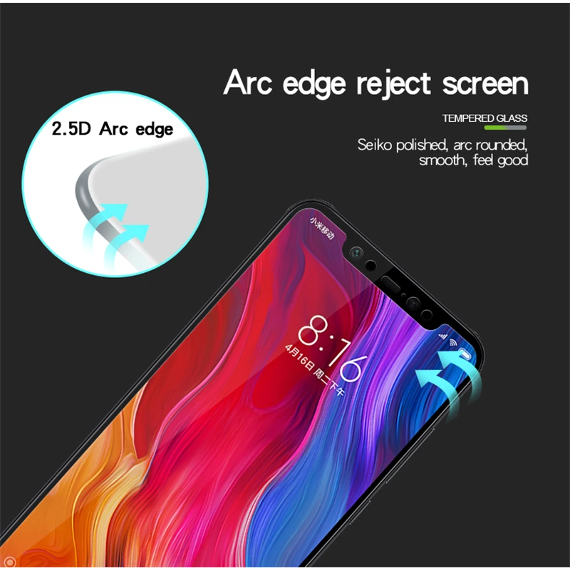 Для xiaomi mi 8 стекло закаленное оригинальные mofil xiaomi mi 8 Защитная пленка для экрана полное покрытие xiaomi m8 mi 8 закаленное стекло