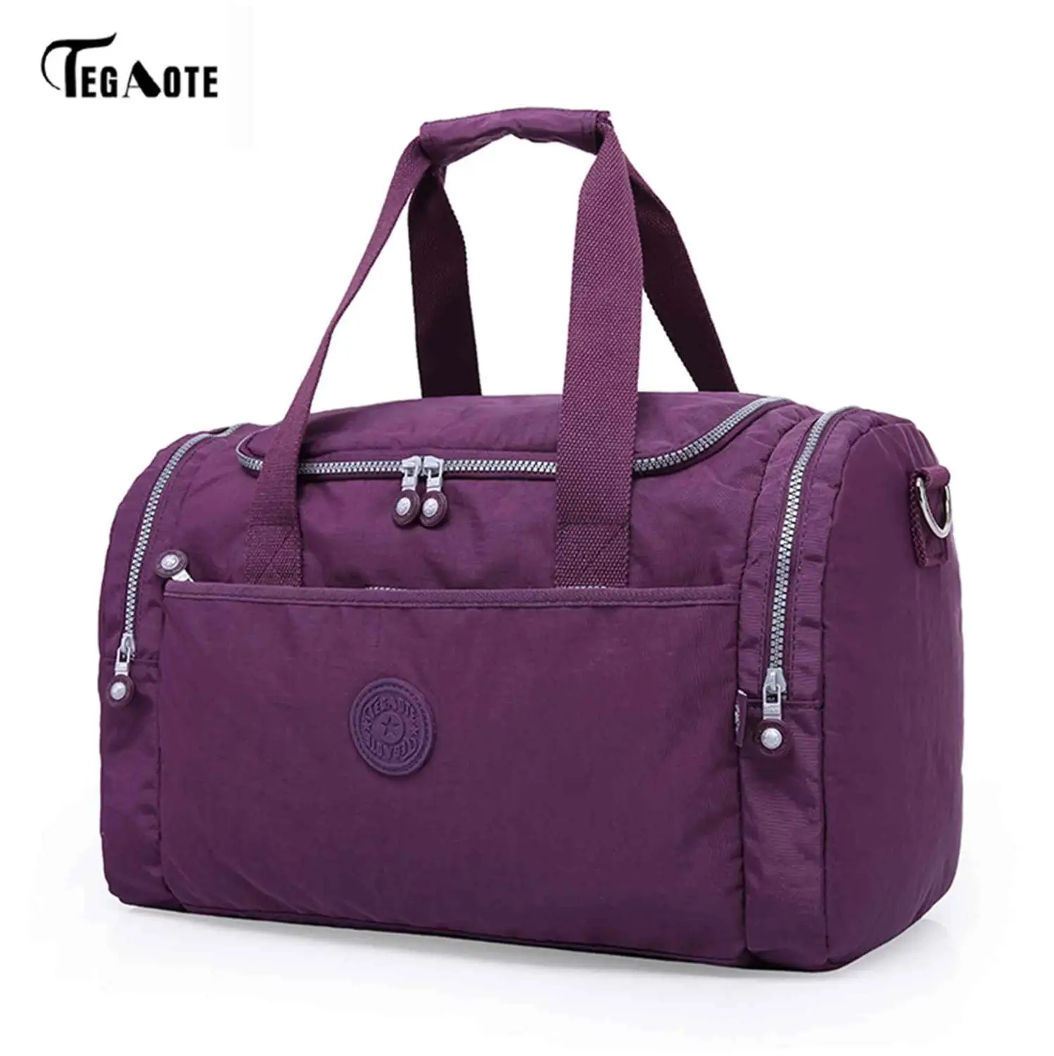 Purple TEGAOTE, женские дорожные сумки, мода, большая вместительность, водонепроницаемый багаж, вещевой мешок, Повседневная сумка, большая, для поездок на выходные, Туристическая Сумка - Цвет: Purple