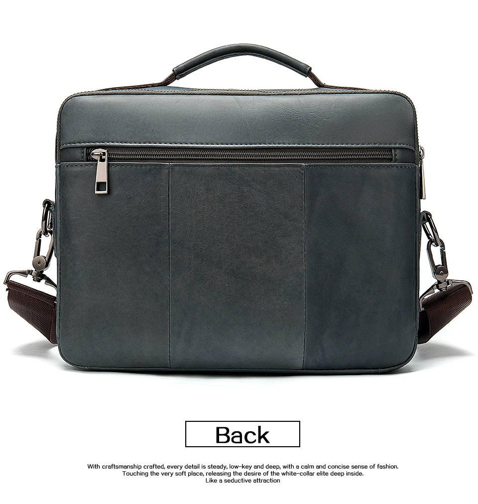 mens genuine leather computer bag men leather bag men vintage business briefcase for mens briefcase laptop bags aktentasche 8592